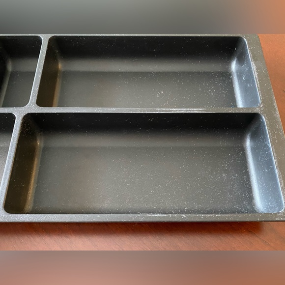 Vintage Steelcase Desk Drawer Insert Black Plastic Divider Organizer - Picture 4 of 5